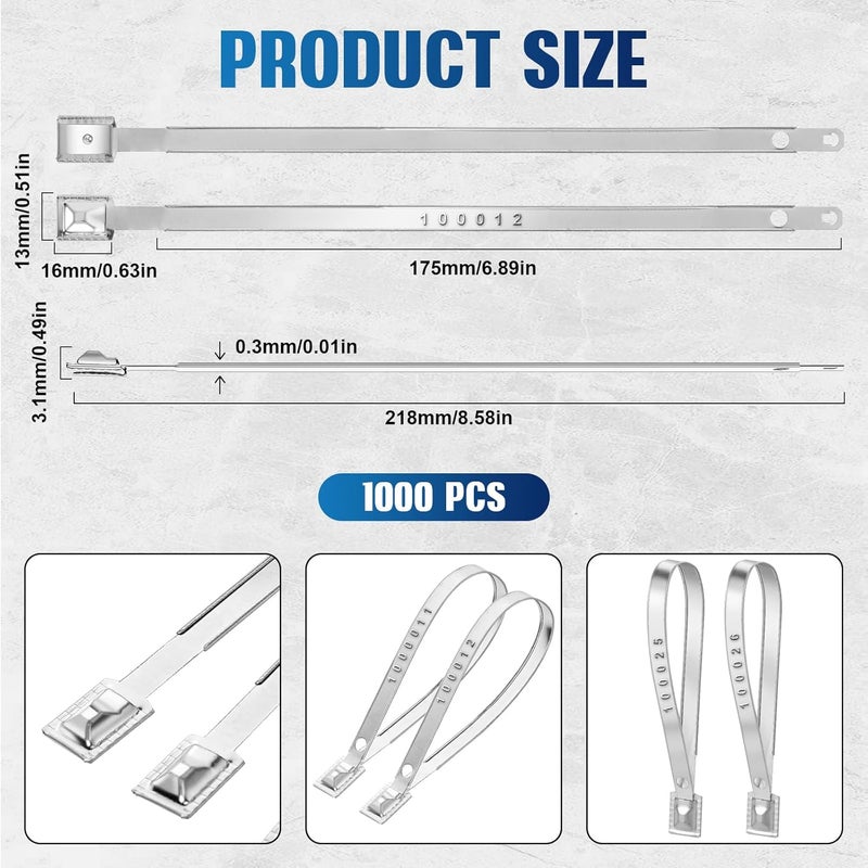 Yaocom 1000 Metal Truck Seals, Metal Trailer Steel Seals, Container Security Tamper Evident - Image 2